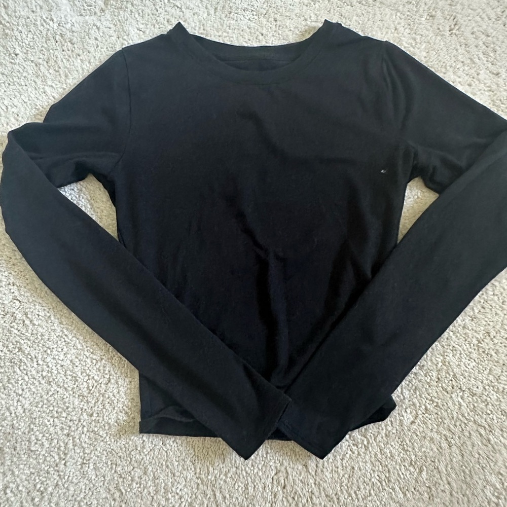 Hollister Black Fitted Long Sleeve Tee